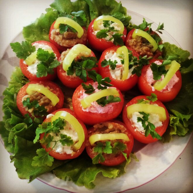 Tomato Basket Salad ~ Σαλάτα με Καλαθάκια&nbsp;Ντομάτας